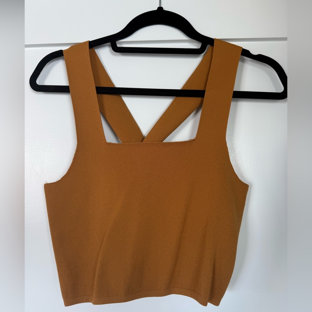 Kendall & Kylie Tan Knit Top